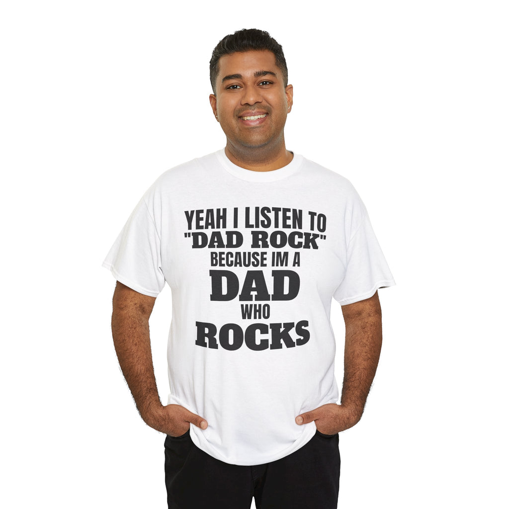 Fathers Day, I'm a Dad who Rocks | Unisex Heavy Cotton Tee