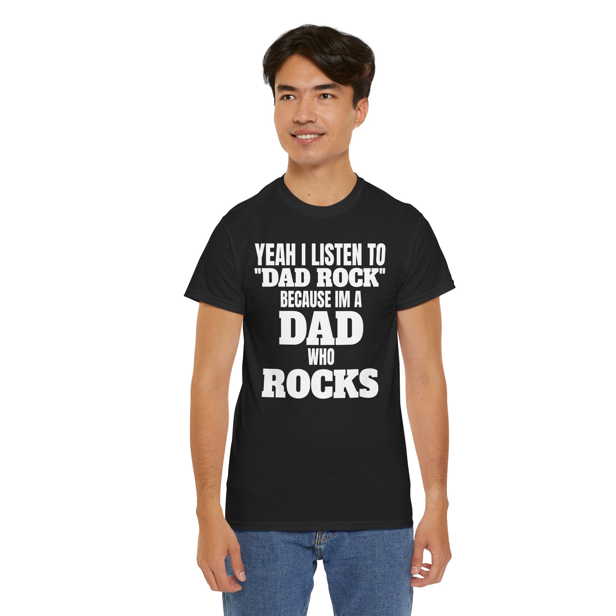 Fathers Day, I'm a Dad who Rocks | Unisex Heavy Cotton Tee