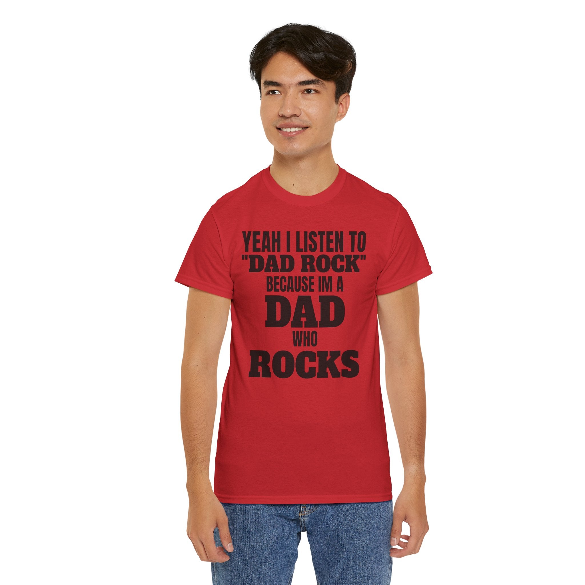 Fathers Day, I'm a Dad who Rocks | Unisex Heavy Cotton Tee