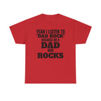 Fathers Day, I'm a Dad who Rocks | Unisex Heavy Cotton Tee