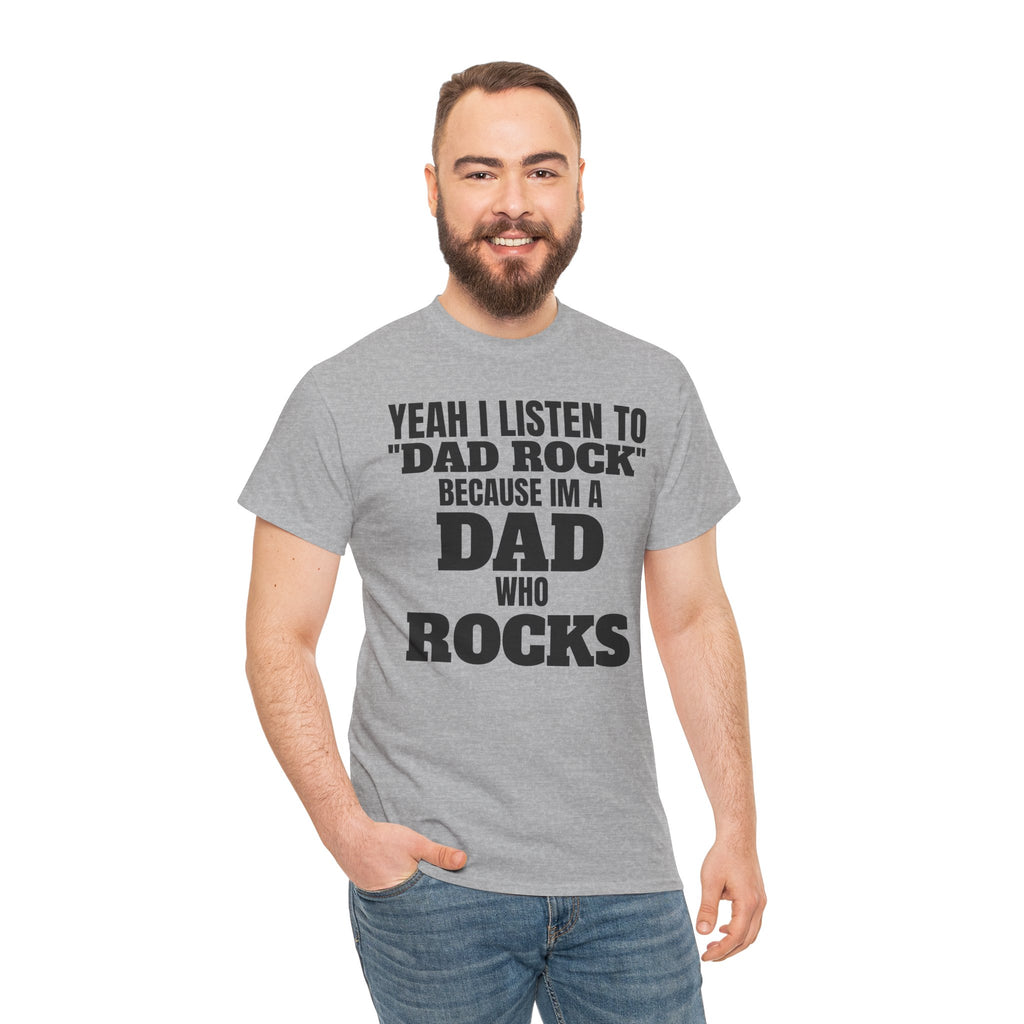 Fathers Day, I'm a Dad who Rocks | Unisex Heavy Cotton Tee