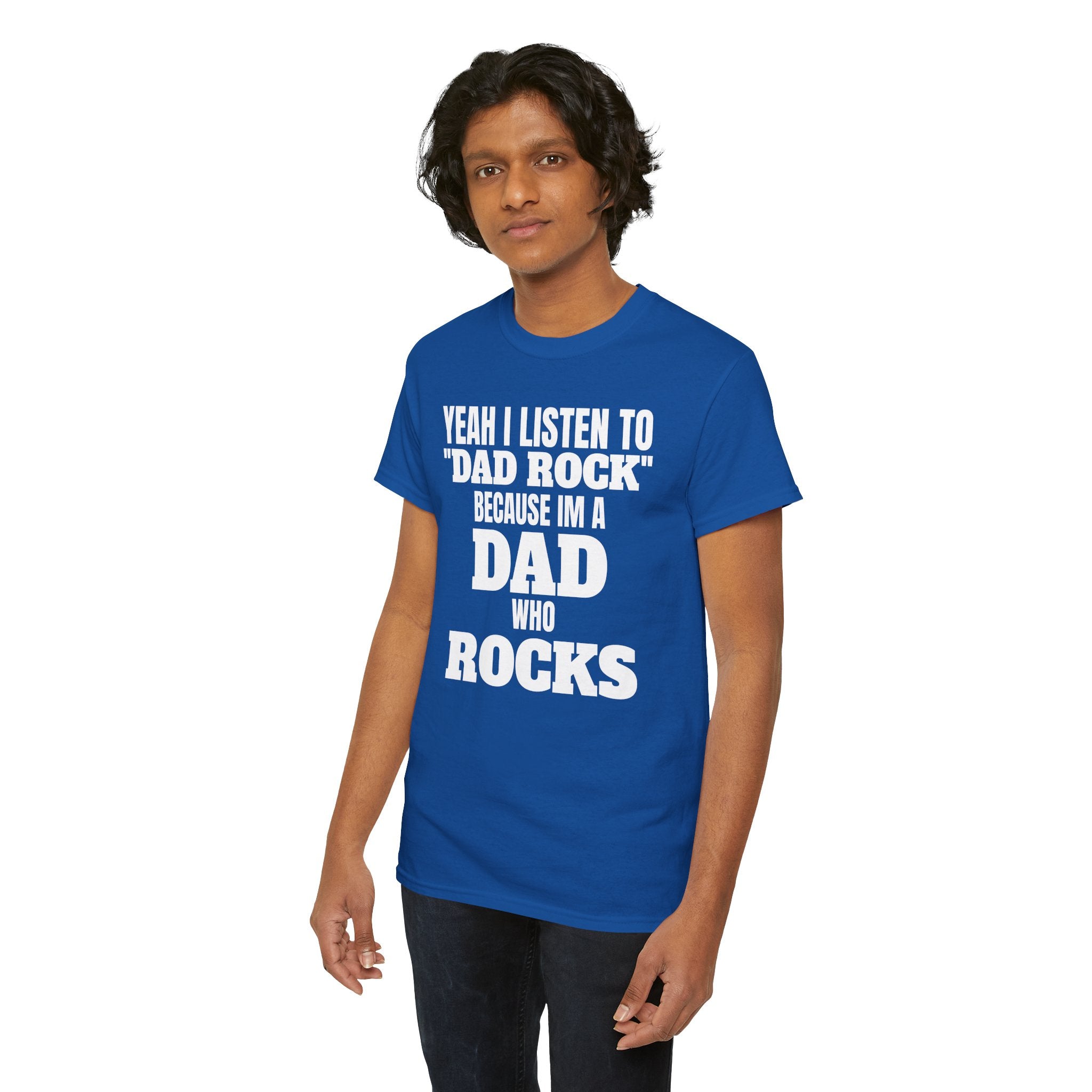 Fathers Day, I'm a Dad who Rocks | Unisex Heavy Cotton Tee
