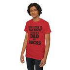 Fathers Day, I'm a Dad who Rocks | Unisex Heavy Cotton Tee
