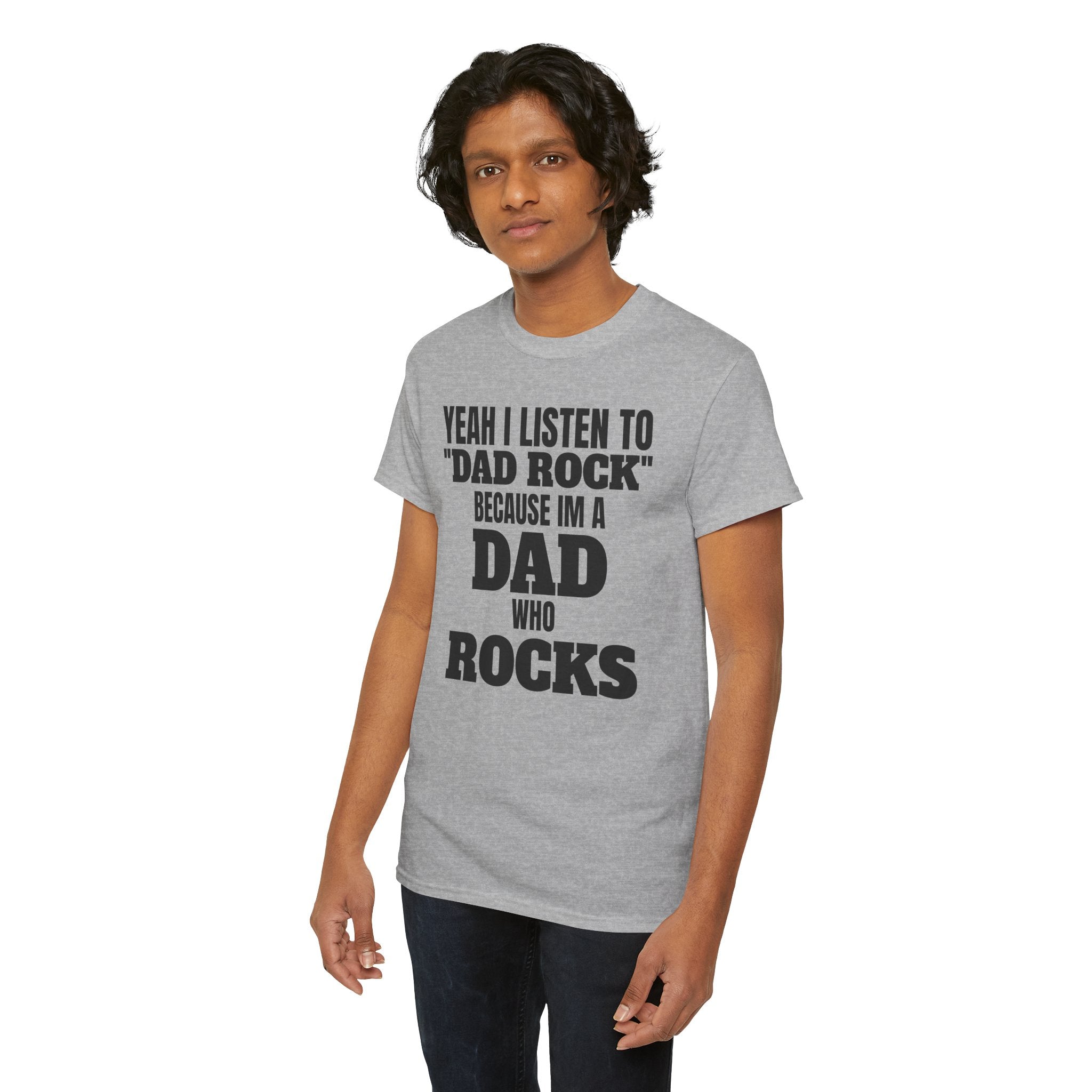 Fathers Day, I'm a Dad who Rocks | Unisex Heavy Cotton Tee