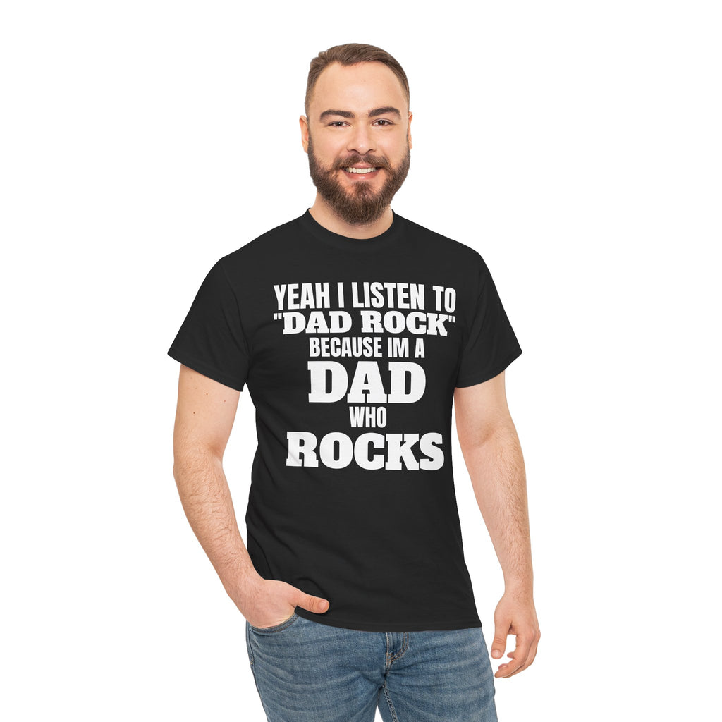 Fathers Day, I'm a Dad who Rocks | Unisex Heavy Cotton Tee