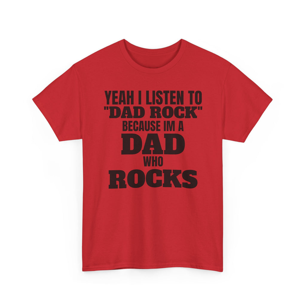 Fathers Day, I'm a Dad who Rocks | Unisex Heavy Cotton Tee