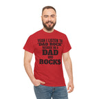 Fathers Day, I'm a Dad who Rocks | Unisex Heavy Cotton Tee