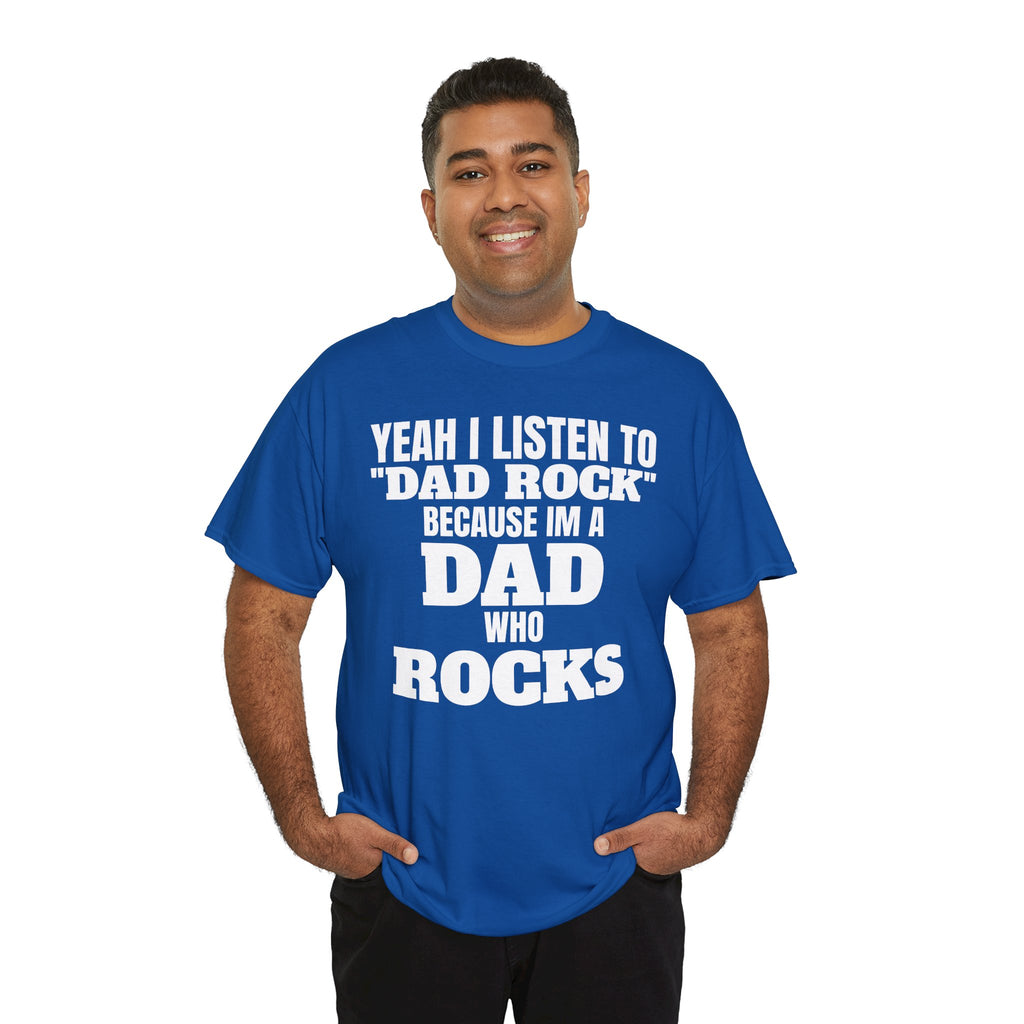 Fathers Day, I'm a Dad who Rocks | Unisex Heavy Cotton Tee