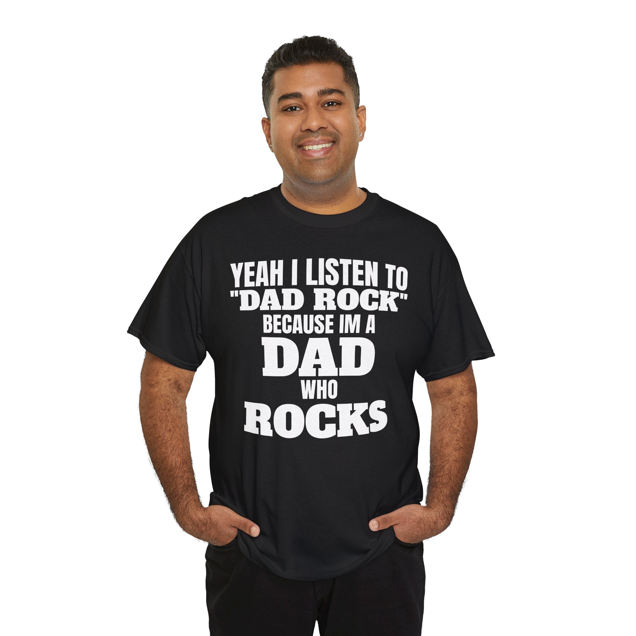 Fathers Day, I'm a Dad who Rocks | Unisex Heavy Cotton Tee