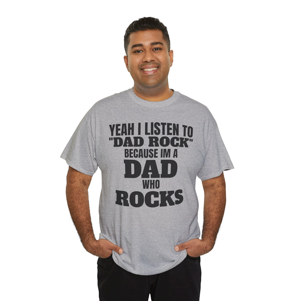 Fathers Day, I'm a Dad who Rocks | Unisex Heavy Cotton Tee
