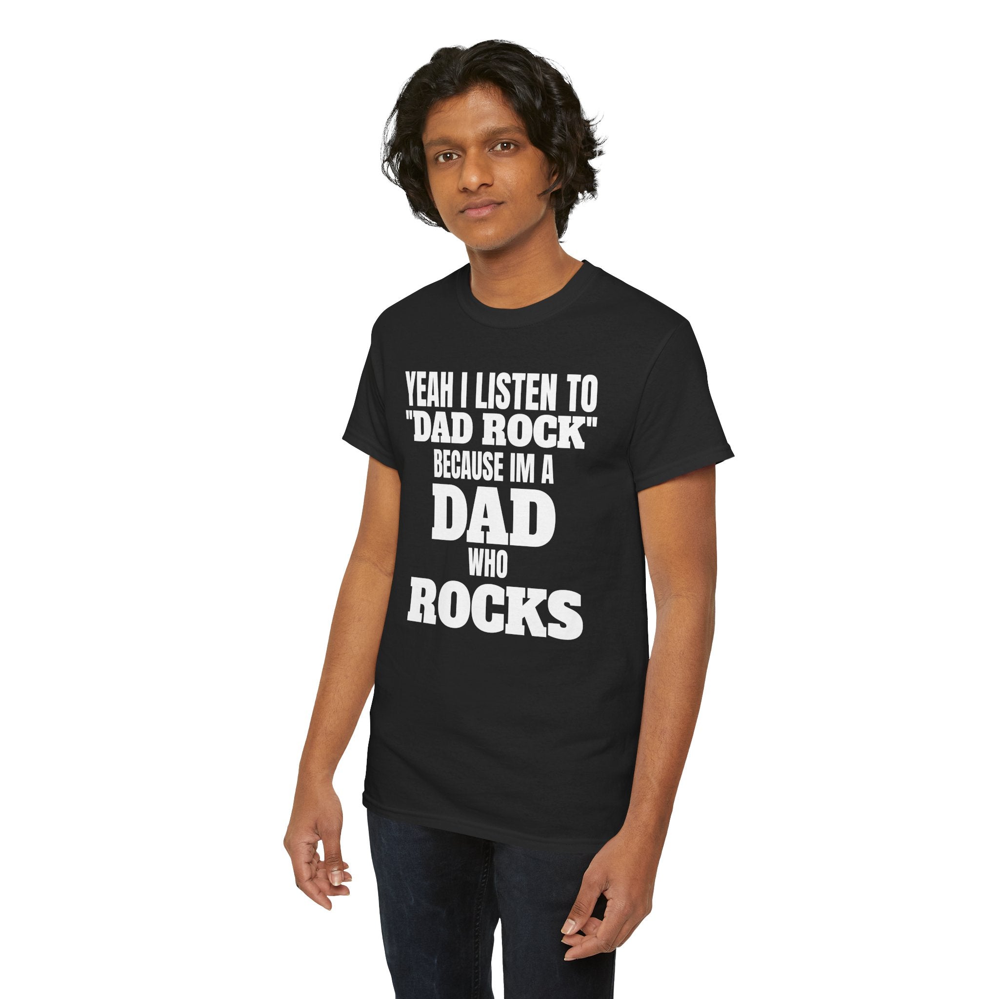 Fathers Day, I'm a Dad who Rocks | Unisex Heavy Cotton Tee